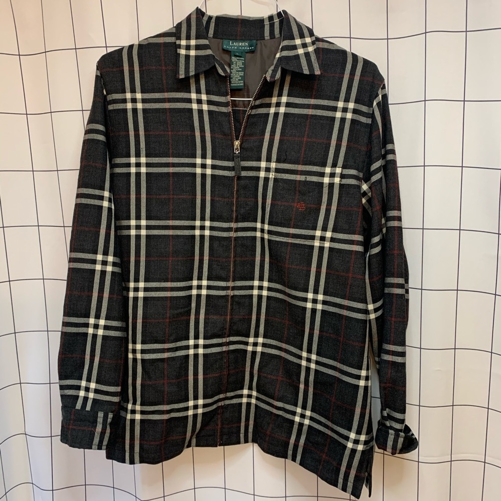 Ralph Lauren plaid zip up jacket